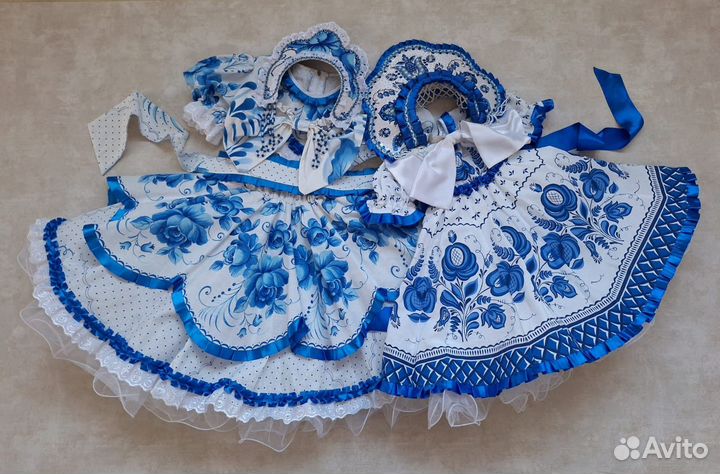 Костюм русский народный гжель