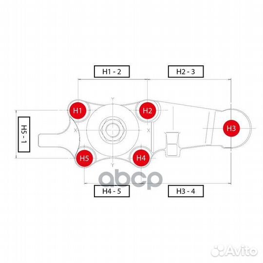 Опора шаровая toyota land cruiser 90 96- нижн.л