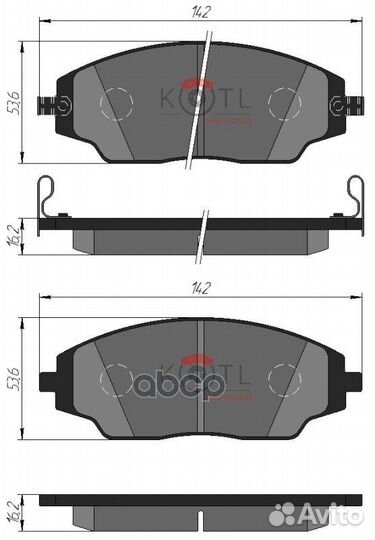 Колодки тормозные дисковые передние к-т Chevrol