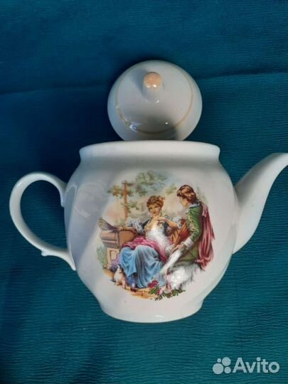 Фарфор СССР, Чайник,чайная пара лфз
