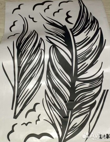 Наклейка перо 1,2 х 1,8м