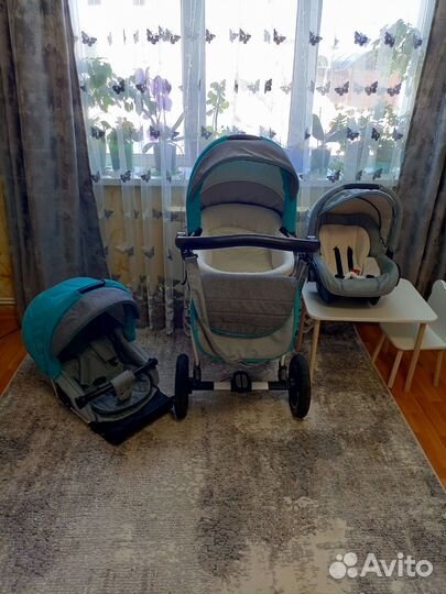 Коляска adamex 3 в 1 бу