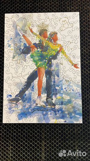 Деревянные пазлы фигурное катание