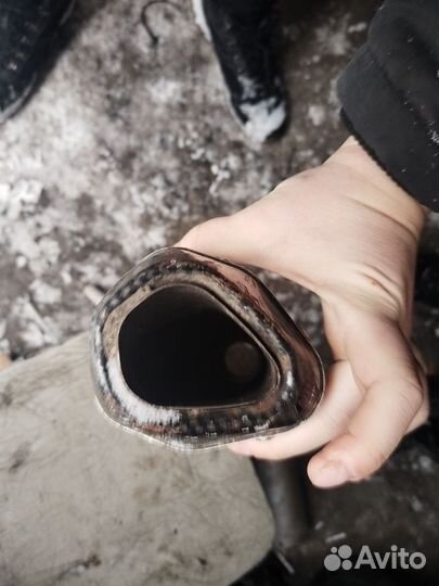 Глушитель прямоточный мото акрапович