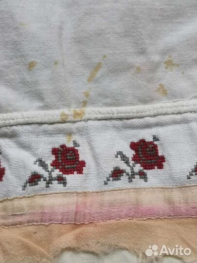 Рушник старинный Хлопок Вышивка Кружево