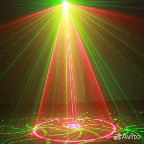 Светомузыка Лазер 2 цвета. лазерный проектор