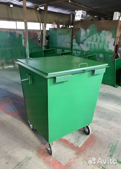 Мусорный евроконтейнер металлический 1,1 м3 L2236