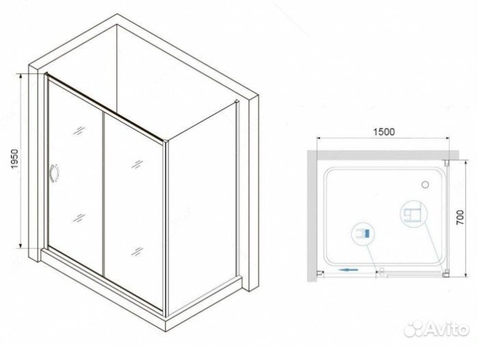 Душевой уголок RGW Passage PA-76 150x70 прозрачный