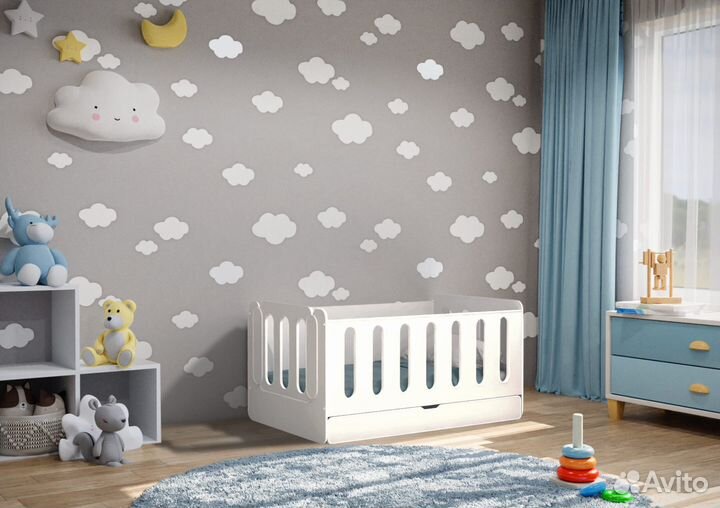 Кроватка сплюшкин с бортиками 120 на 60
