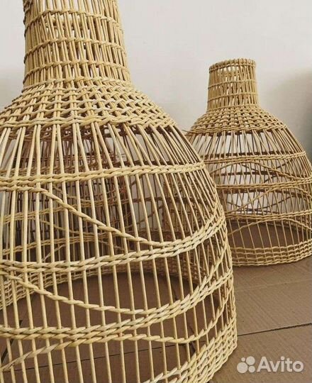 Абажур плетёный