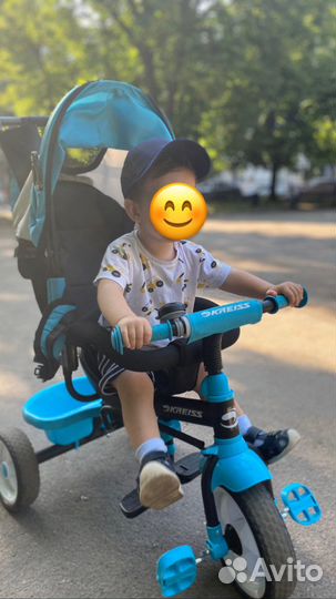 Трехколесный велосипед с родительской ручкой