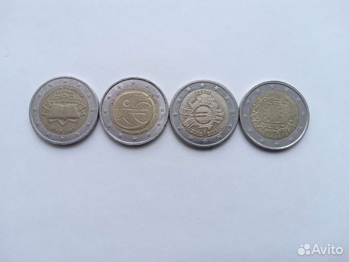 Серийные юбилейные монеты 2 евро