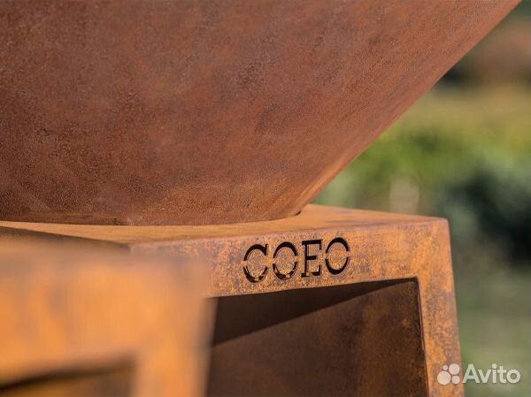 Уличный гриль Coeo trio 82 - corten (без роликов)