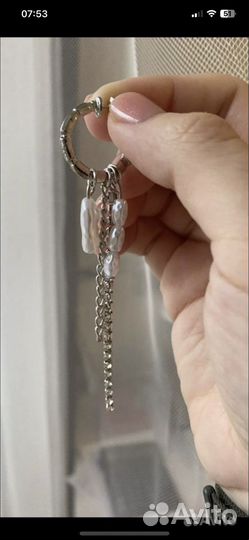Серьги с подвесами под серебро