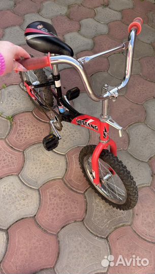 Детский велосипед mustang красный