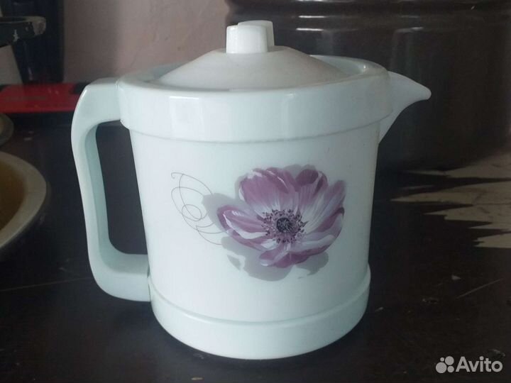 Чайник для заварки со стаканом для молока. Новый