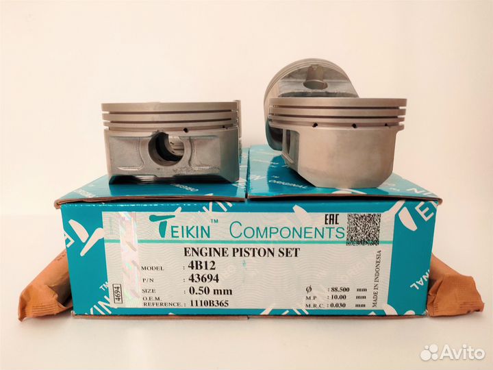 Поршень с кольцами +0.50 4B12 Mitsubishi Teikin