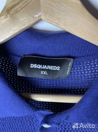 Поло Dsquared2 Cottons Knit Navy Polo Shirt