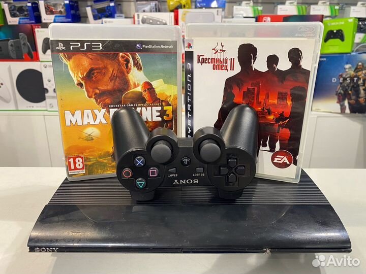 Sony PS3 SS + Max Payne 3 + Крестный отец 2
