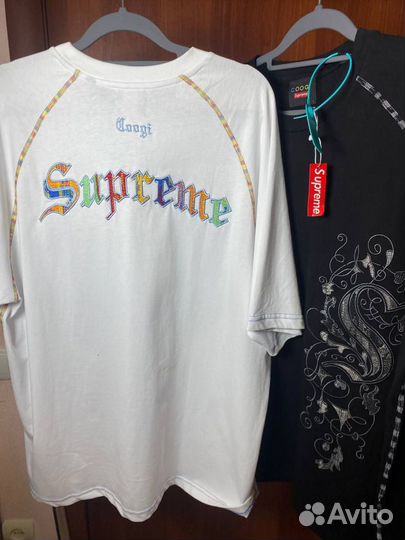 Футболка оверсайз Supreme Coogi белая