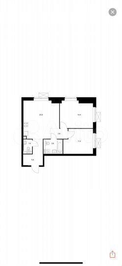 2-к. квартира, 60,2 м², 26/33 эт.