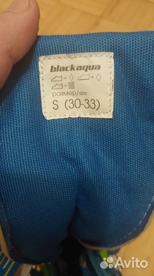 Коньки black aqua