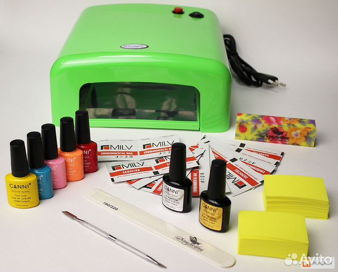 Набор для покрытия гель лаком шеллак Канни