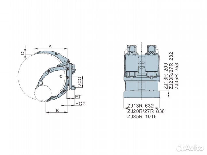 Захват для рулонов ZJ35R-C3