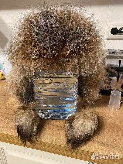 Шапка ушанка из чернобурки женская