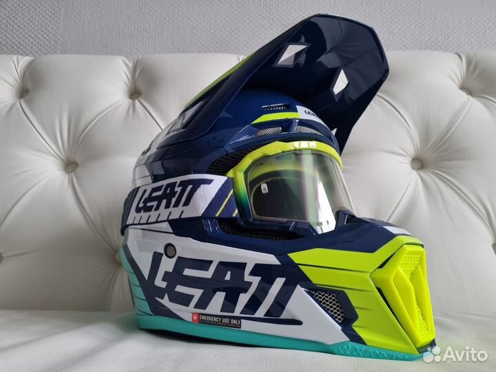 Шлем эндуро с очками в комплекте Leatt 7.5 Blue