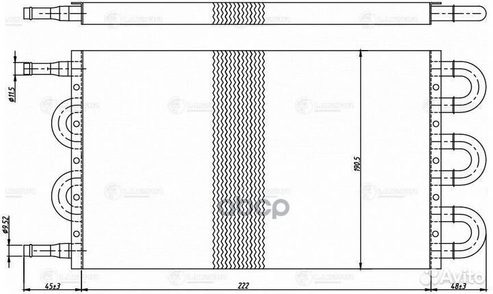 Радиатор масл. доп. АКПП для а/м с двиг. 1.5L-1.8L