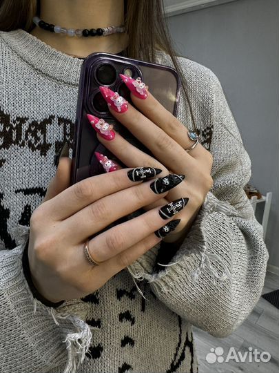 Маникюр наращивание ногтей