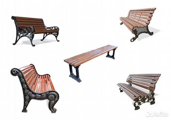Литые парковые скамейки