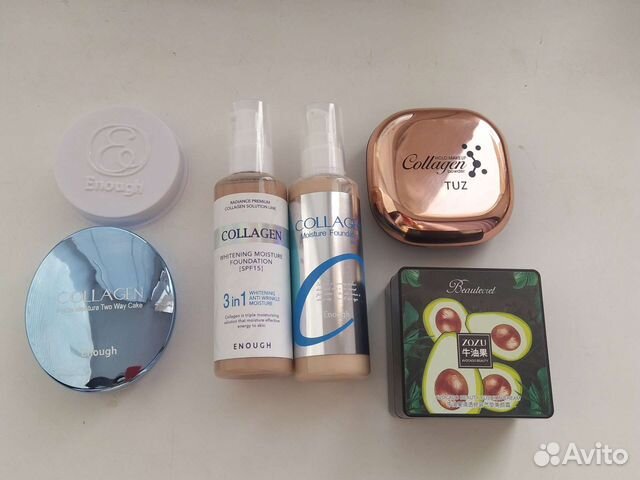 Тональный и пудра Collagen