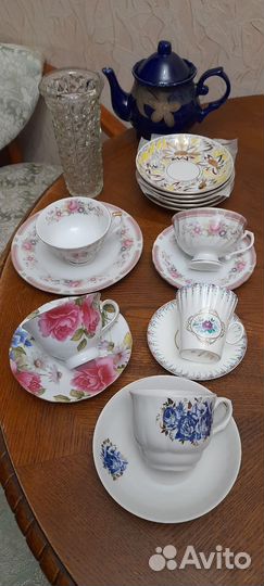 Колекционные фарфоровые чайные и кофейные пары