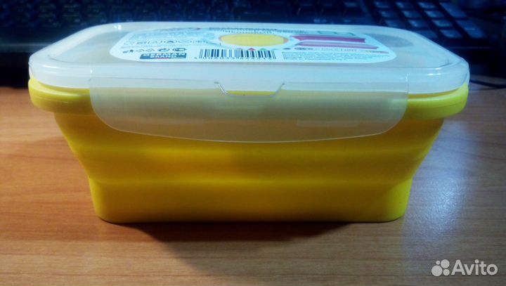 Складной силиконовый контейнер для еды