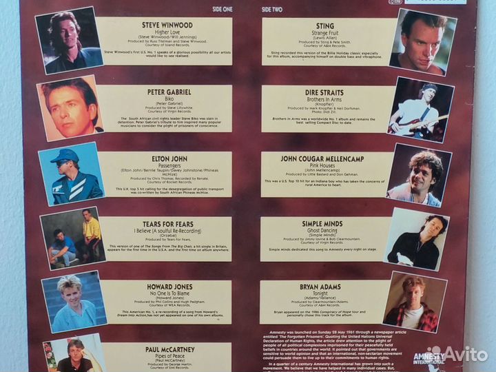 Conspiracy Of Hope – сборник (винил, LP), 1986