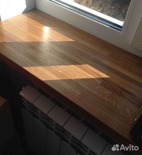 Подоконник из массива дерева