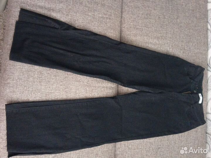 Джинсы трубы чёрные