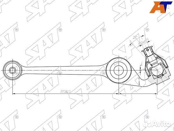 Рычаг Передний нижний правый toyota duet