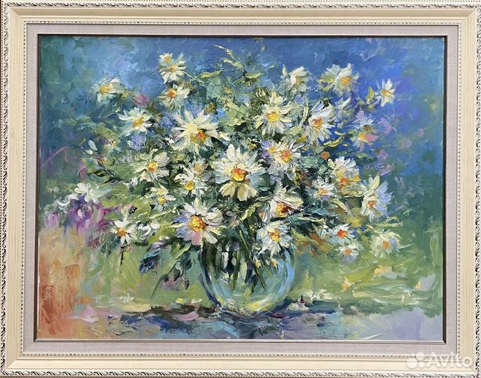 Картина маслом, цветы 