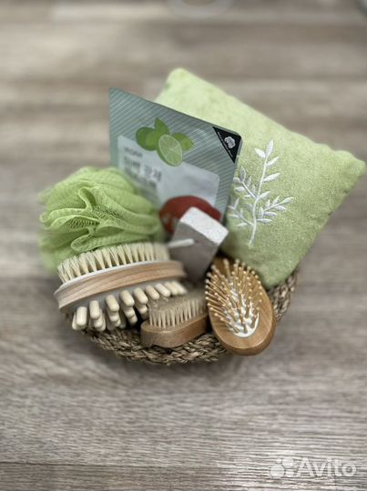 Массажная щетка, подарочный набор для ванны