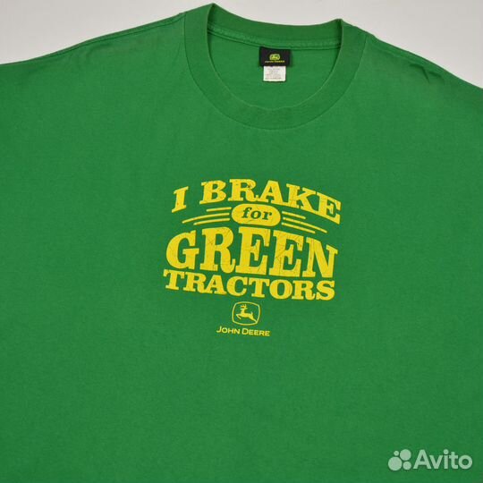 Винтажная футболка John Deere с принтом 2000's
