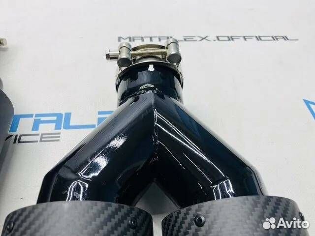 Насадки на глушитель BMW, М стиль, Матовый карбон