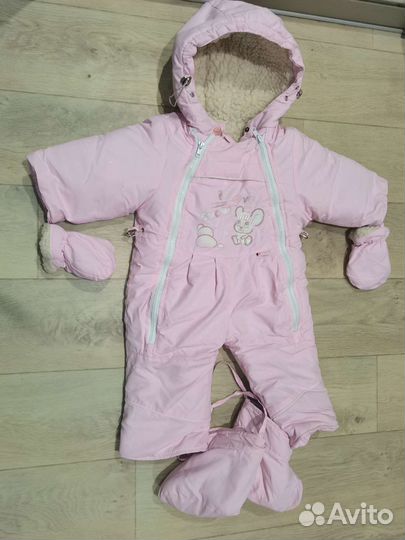 Зимний комбинезон для девочки 74