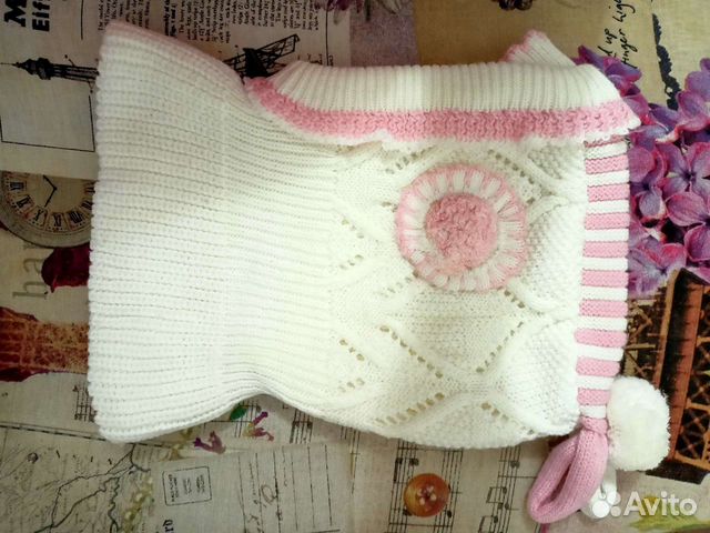 Шапка шлем для девочки зимняя