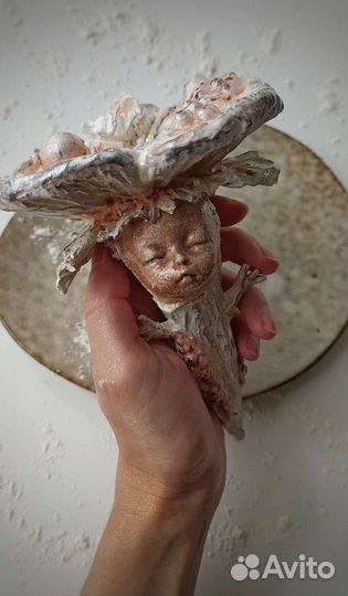 Грибок, авторская ёлочная игрушка, интерьерная