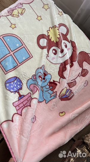 Плед детский плюшевый как новый