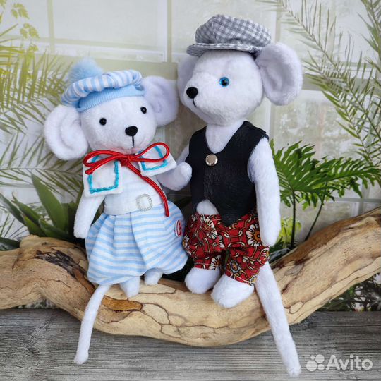 Мягкая игрушка мышата Зефирка и Сахарок