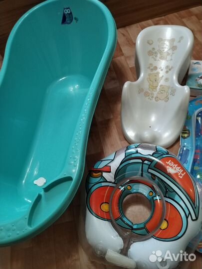 Ванночка для купания, горка, круг и коврик